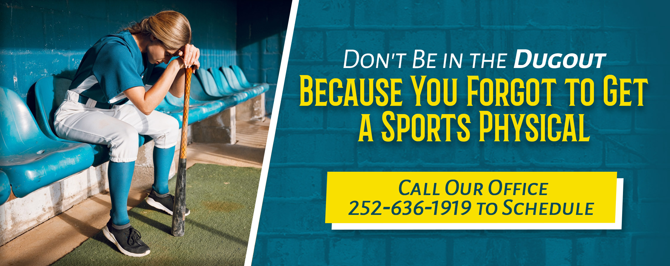 Don't Be in the Dugout Because You Forgot to Get a Sports Physical